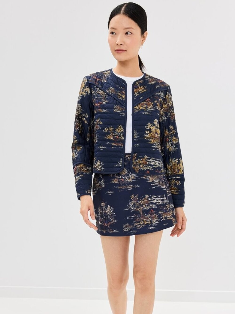Hill House Home Tatiana Wrap Skirt | Navy Equestrian Toile | M | NWT